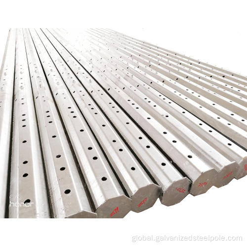 Philippines Nea Standard Pole 25FT Galvanized Steel Distribution Pole Manufactory